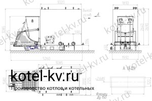 Чертеж котла КВм 2500 с ТШПМ