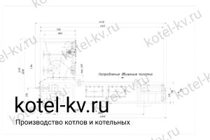Чертеж топки с ленточным полотном ТЛПХ 1.1/3.32